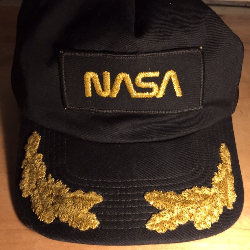Vintage Nasa Gold and Black adjustable ball cap